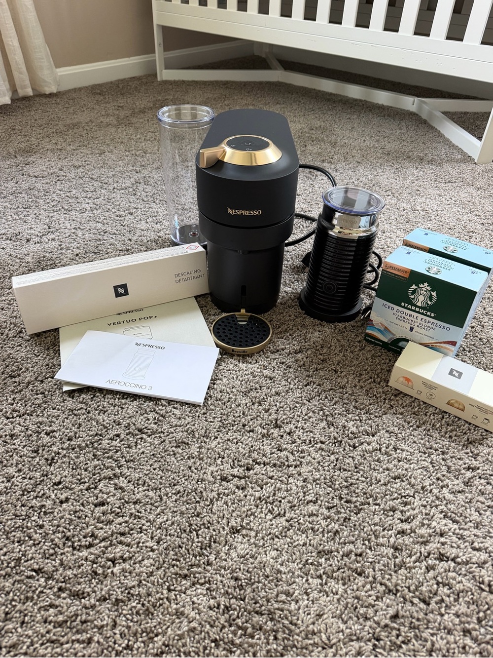 Nespresso Vertuo Pop+ Bundle in Black and Gold